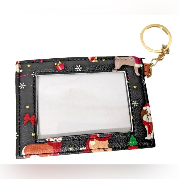 Betsy Johnson Christmas Mini Backpack & Card Case Set French Bulldog 7” x 8” - Picture 5 of 8